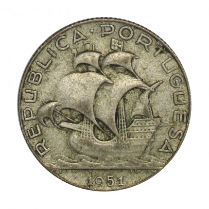 Km#580 2,50 Escudos 1951 Portugal Europa