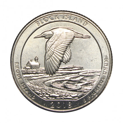 Quarter Dollar 2018 D Rhode Island: Block Island