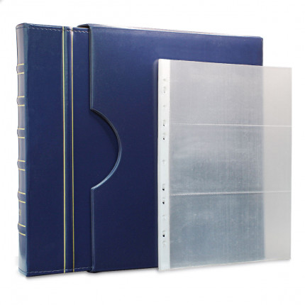 Álbum de Luxo Azul 10 Folhas PP para 30 Cédulas 3BZN G