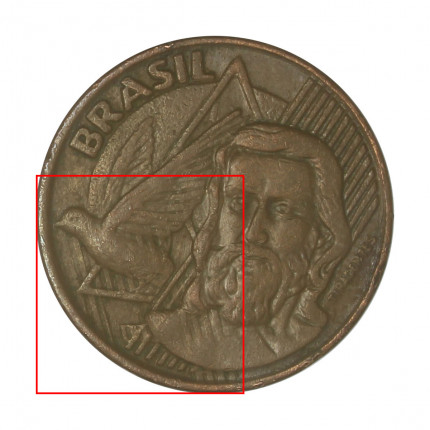 5 Centavos 1998 MBC Cunho Marcado Reverso