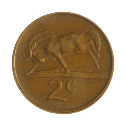 Km#83 2 Cents 1981 MBC África do Sul África Bronze 22.45(mm) 4(gr)