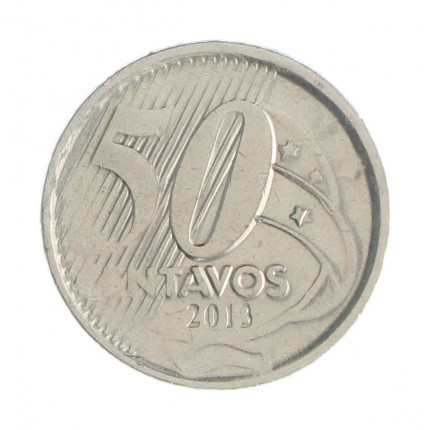 50 Centavos 2013 MBC Batida Fraca "Anverso e Reverso"