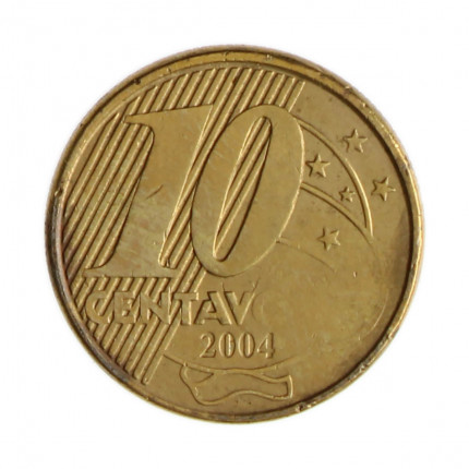 10 Centavos 2004 MBC Batida Fraca