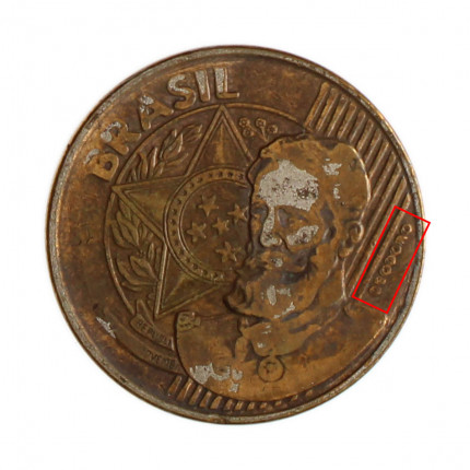 25 Centavos 2002 BC Batida Dupla "Deodoro"