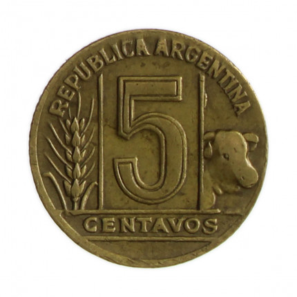Km#40 5 Centavos 1948 MBC Argentina América Bronze Alumínio 17(mm) 2(gr)