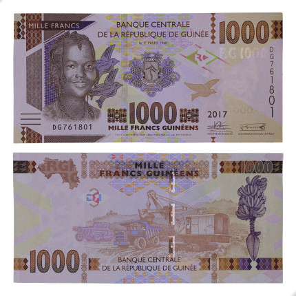 P#48 1000 Francs 2017 FE Guiné  África