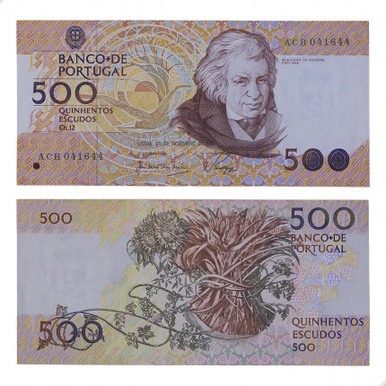 P#180a 500 Escudos 1987 MBC+ Portugal Europa
