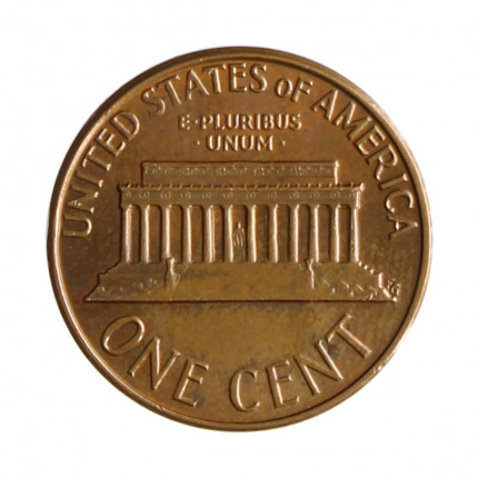 Km#201 1 Cent 1975 MBC Estados Unidos  América  Lincoln Memorial  Bronze 19(mm) 3.11(gr)