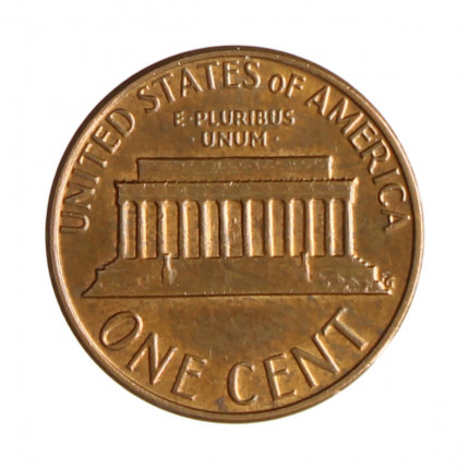 Km#201 1 Cent 1980 D MBC+ Estados Unidos  América  Lincoln Memorial  Bronze 19(mm) 3.11(gr)