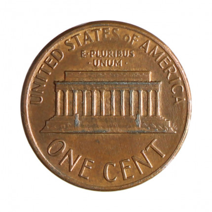 Km#201b 1 Cent 1986 D MBC Estados Unidos  América  Lincoln Memorial  Zinco com revestimento de cobre  19.05(mm) 2.5(gr)