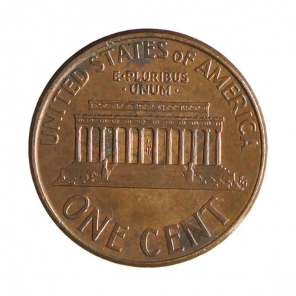 Km#201b 1 Cent 2001 MBC Estados Unidos  América  Lincoln Memorial  Zinco com revestimento de cobre  19.05(mm) 2.5(gr)