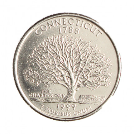 Quarter Dollar 1999 D MBC+ Connecticut C/Sinais de Limpeza
