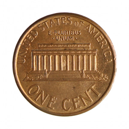 Km#201b 1 Cent 1993 MBC+ Estados Unidos América Lincoln Memorial Zinco com revestimento de cobre 19.05(mm) 2.5(gr)