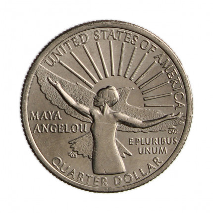 Km#766 Quarter Dollar 2022 D FC Maya Angelou Cupro-Níquel 24.26(mm) 5.67(gr)