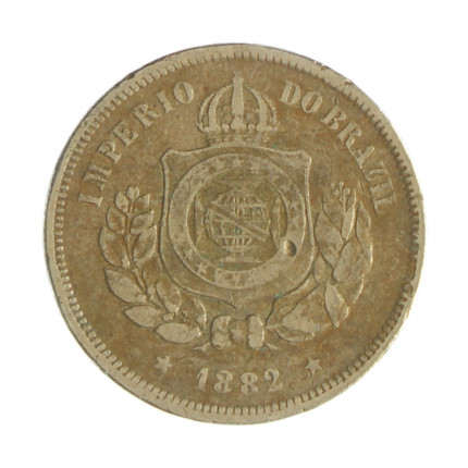 Moeda V-012A 100 Réis 1882 BC/MBC  Cupro Níquel Ø27mm 10gr.