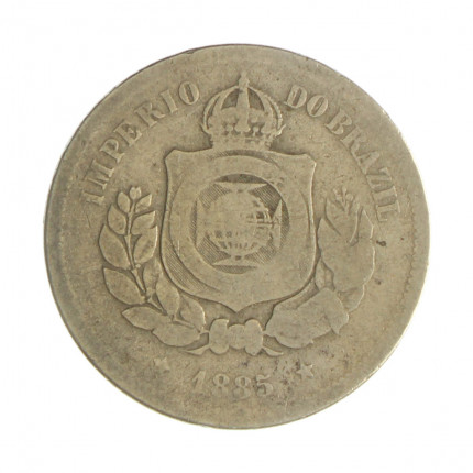 Moeda V-015 100 Réis 1885 BC Cupro Níquel Ø27mm 10gr.