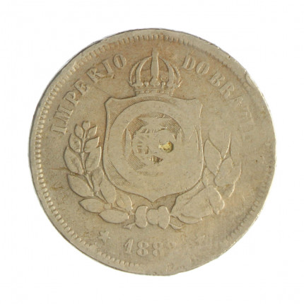 Moeda V-012A 100 Réis 1882 BC  Cupro Níquel Ø27mm 10gr.