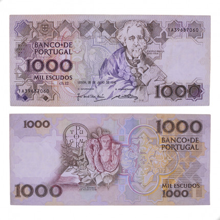 P#181g 1000 Escudos  1990 MBC+ Portugual  Europa