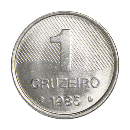 Moeda V-348 1 Cruzeiro 1985  FC  FAO Aço Inoxidável  Ø20mm 2,8gr.