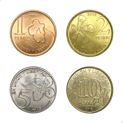 Set 4 Moedas SOB/FC Argentina América Série Árvores