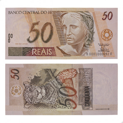 Cédula C-315 50 Reais 1998 1º Série SOB/FE - Pedro S. Malan / Gustavo H. B. Franco