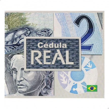 Folder Encarte para Cédula de 2 Reais Descritivo