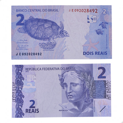 Cédula C-339 JE 2 Reais 2022 SOB/FE - Paulo Roberto N. Guedes / Roberto Campos Neto