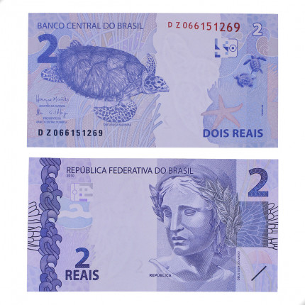 Cédula C-337 DZ 2 Reais 2016 Regular SOB/FE - Henrique de C. Meirelles / Ilan Goldfajn