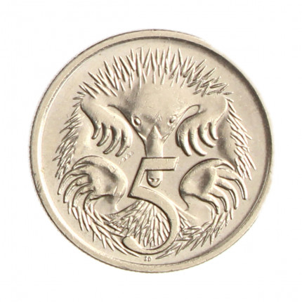 Moeda KM#401 5 Cents 1999 MBC Austrália Oceania Cupro Níquel Ø19,41mm 2,83gr.