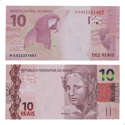 Cédula C-350 HG 10 Reais 2019 FE - Paulo Roberto N. Guedes / Roberto Campos Neto