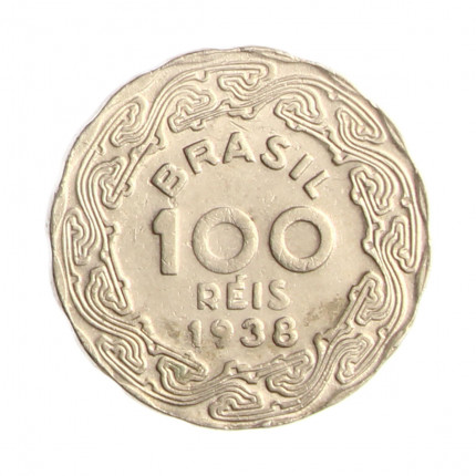Moeda V-163 100 Réis 1938 SOB Cupro Níquel Ø17mm 2,5gr.