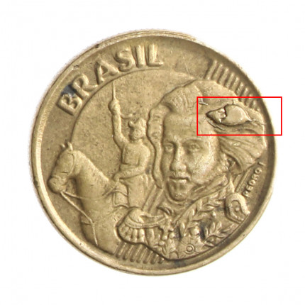 Moeda V-506 10 Centavos 2013 MBC Cunho Quebrado Aço R Bronze Ø20mm 4,8gr.*
