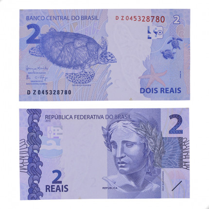 Cédula C-337 DZ 2 Reais 2016 C/ Peq. Mancha Regular FE - Henrique de C. Meirelles / Ilan Goldfajn