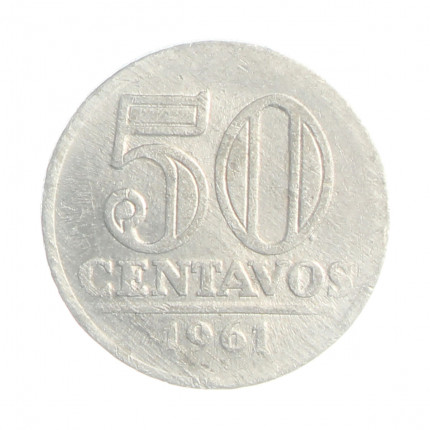 Moeda V-273 50 Centavos 1961 MBC Alumínio Ø21mm 1,7gr.