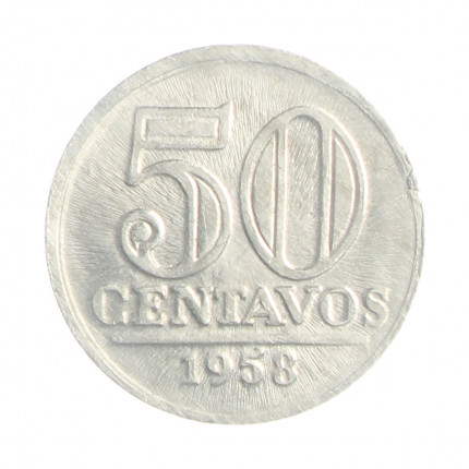 Moeda V-270 50 Centavos 1958 FC Alumínio Ø21mm 1,7gr.