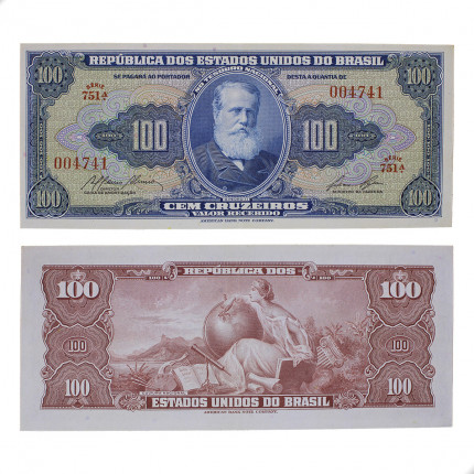 Cédula C-033 100 Cruzeiros 1959 Escassa SOB