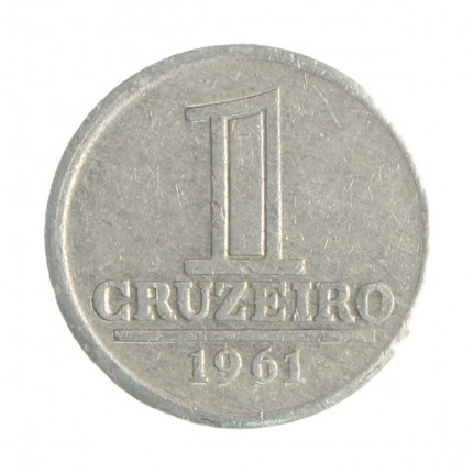 Moeda v-278 1 Cruzeiro 1961 MBC Alumínio Ø23mm 2,4gr.