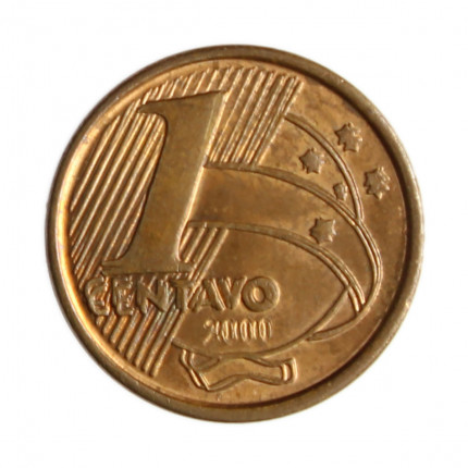 Moeda V-459 1 Centavo 2000 MBC+ Batida Dupla "Anverso" Aço Revestido de Cobre Ø17mm 2,4gr.*