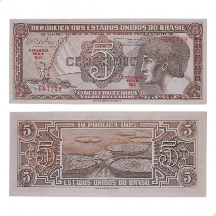 Cédula C-112 5 Cruzeiros 1962 Série 084 FE