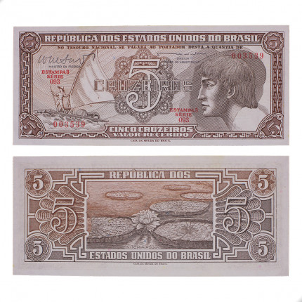 Cédula C-112 5 Cruzeiros 1962 Série 093 FE