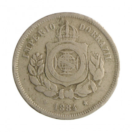 Moeda V-014 100 Réis 1884 MBC Cupro Níquel Ø27mm 10gr.