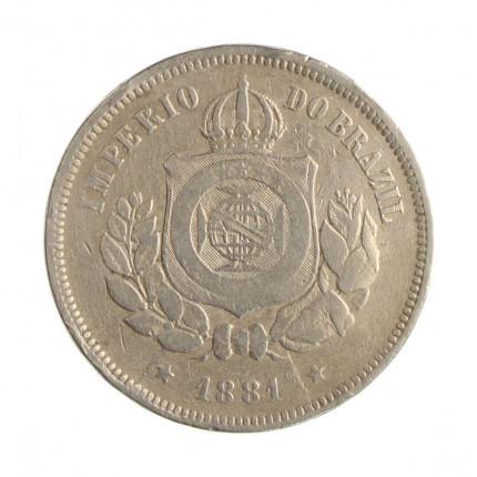 Moeda V-011 100 Réis 1881 MBC  Cupro Níquel Ø27mm 10gr.