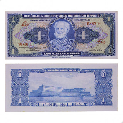 Cédula C-011 1 Cruzeiro 1955 C/ Mancha MBC