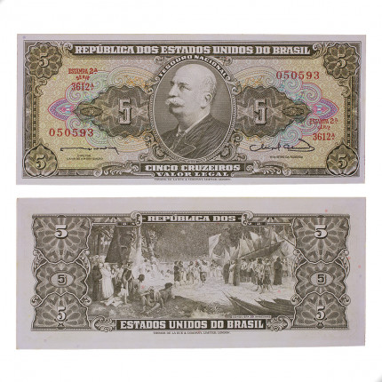Cédula C-072 5 Cruzeiros 1963 SOB/FE