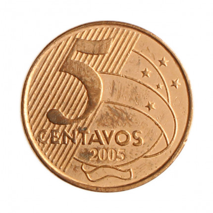 Moeda V-471 5 Centavos 2005 MBC+ Aço R Cobre Ø22mm 4,1gr.