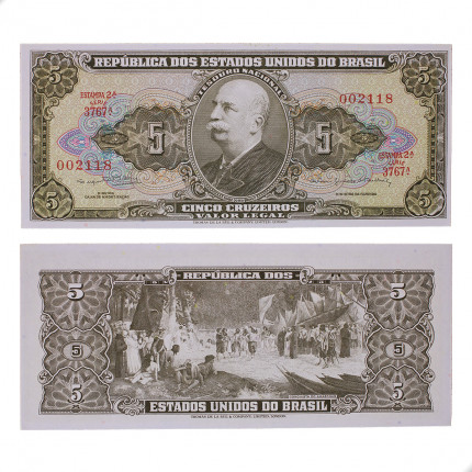 Cédula C-074 5 Cruzeiros 1964 FE
