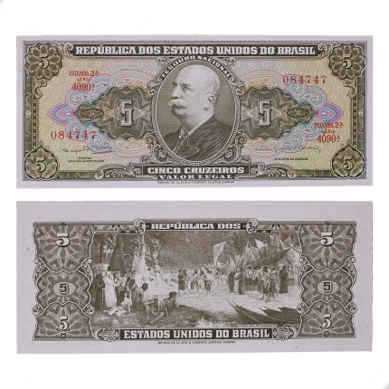 Cédula C-074 5 Cruzeiros 1964 SOB/FE