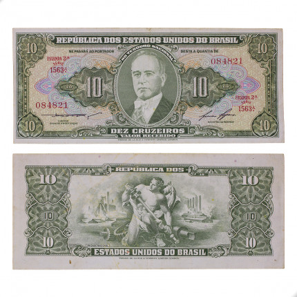 Cédula C-079 10 Cruzeiros 1958 MBC