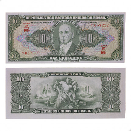 Cédula C-075 10 Cruzeiros 1950 FE