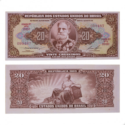 Cédula C-085 20 Cruzeiros 1958 SOB/FE